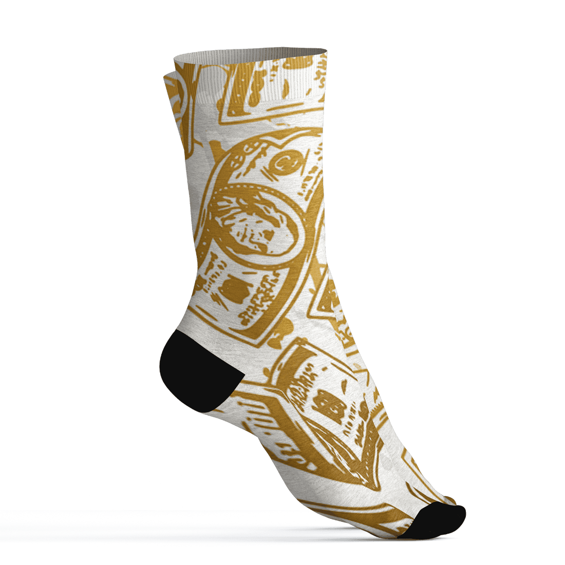 Sail 4s Socks Match Money Motive BER 3D All-Over Print - NastyJamz