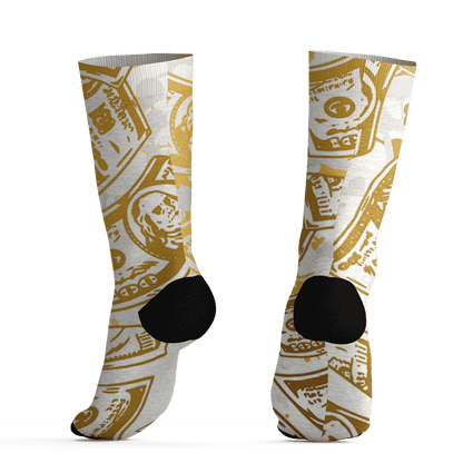 Sail 4s Socks Match Money Motive BER 3D All-Over Print - NastyJamz
