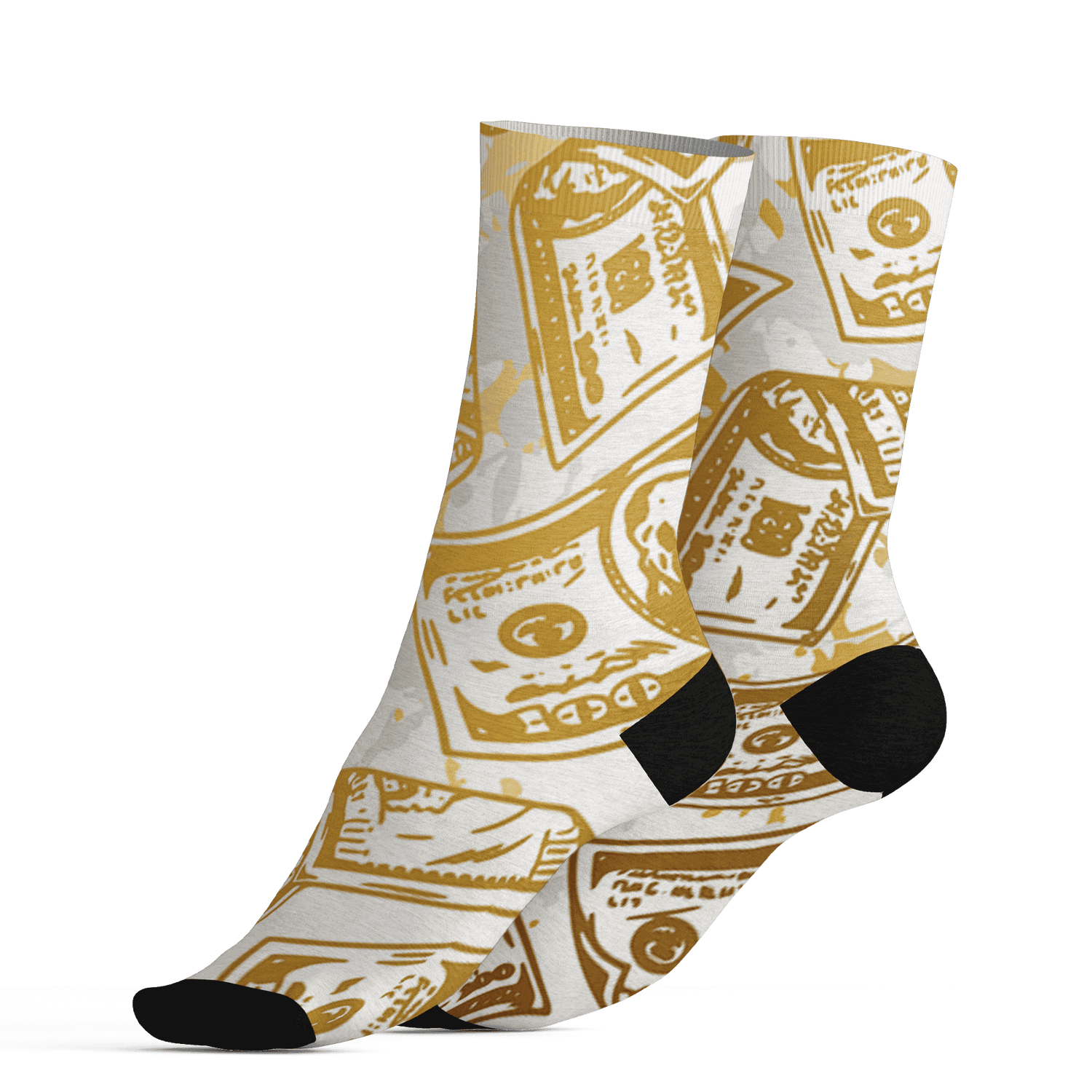 Sail 4s Socks Match Money Motive BER 3D All-Over Print - NastyJamz