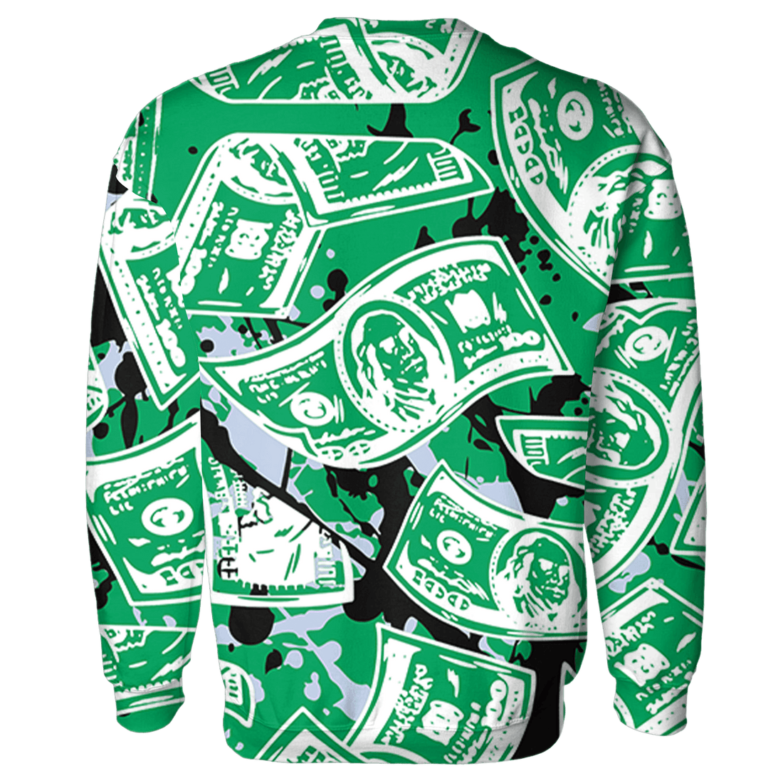 Lucky Green 5s Sweatshirt Match Money Motive BER 3D All-Over Print - NastyJamz