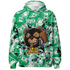 Lucky Green 5s Hoodie Match Money Motive BER 3D All-Over Print - NastyJamz