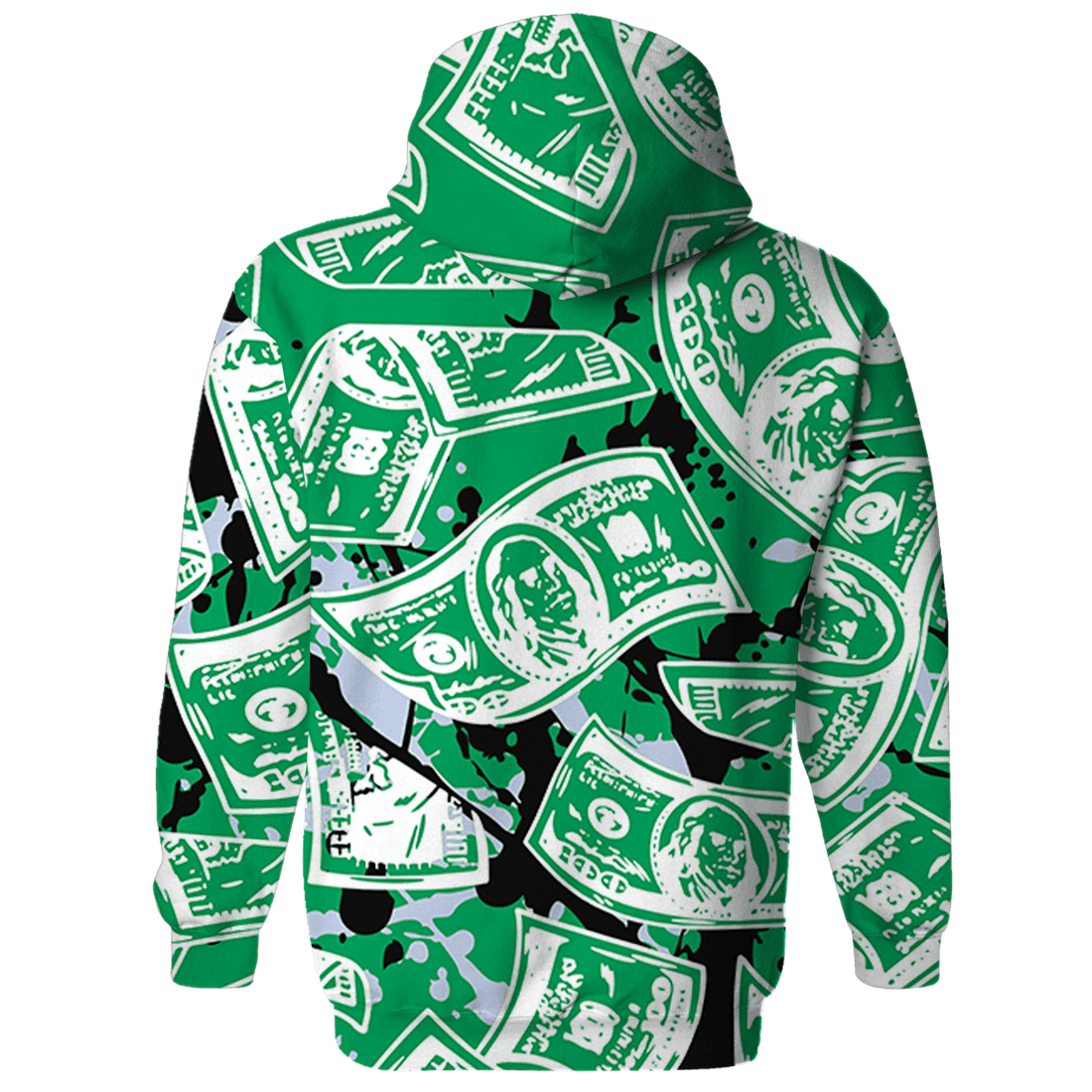 Lucky Green 5s Hoodie Match Money Motive BER 3D All-Over Print - NastyJamz