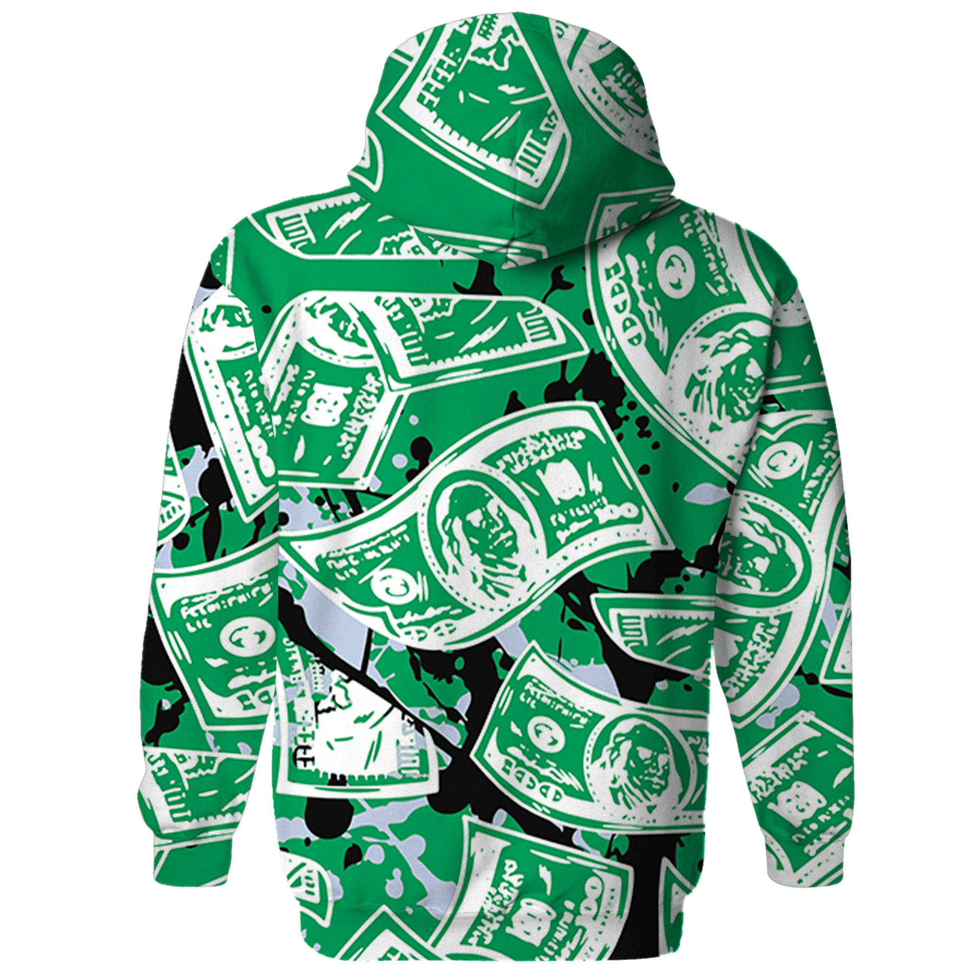 Lucky Green 5s Hoodie Match Money Motive BER 3D All-Over Print - NastyJamz