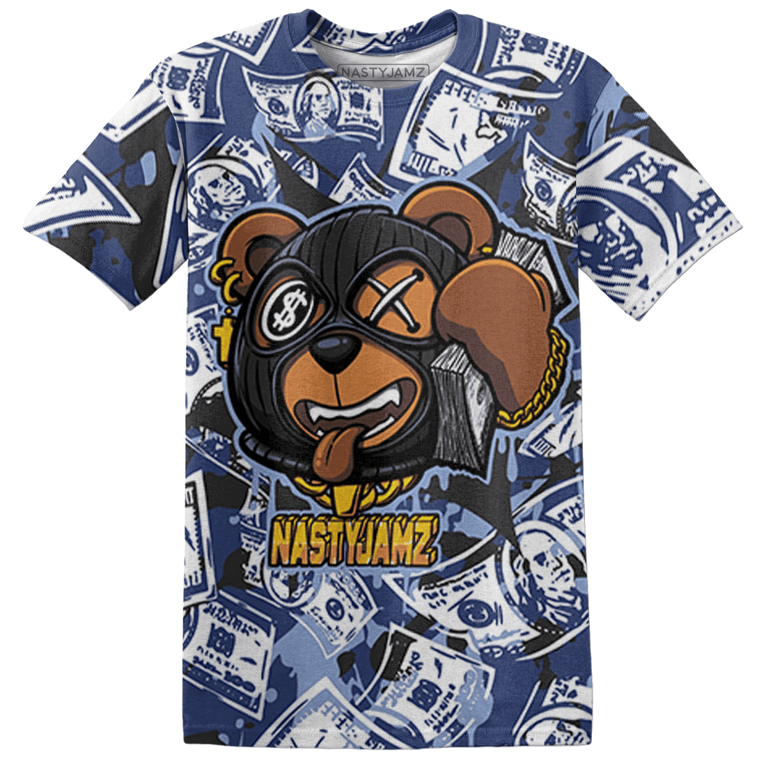 Midnight Navy 5s T Shirt Match Money Motive BER 3D All-Over Print - NastyJamz