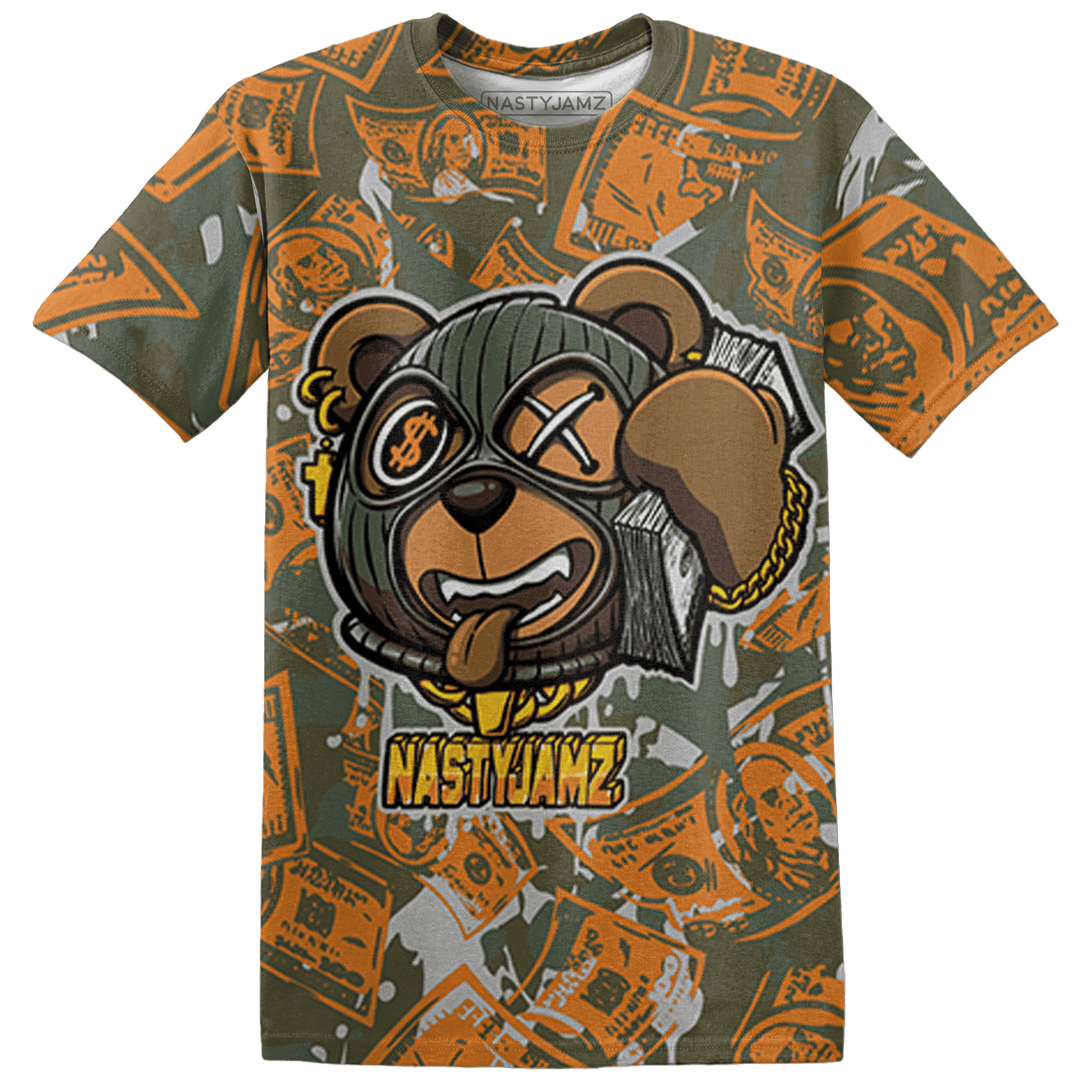 Olive 5s T Shirt Match Money Motive BER 3D All-Over Print - NastyJamz