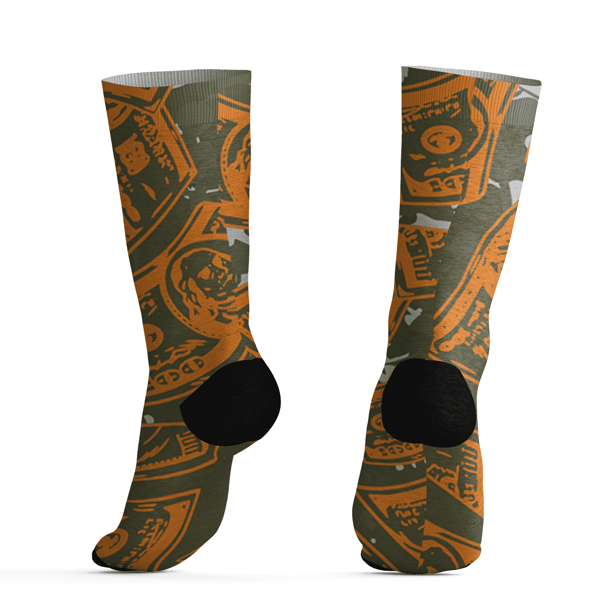 Olive 5s Socks Match Money Motive BER 3D All-Over Print - NastyJamz