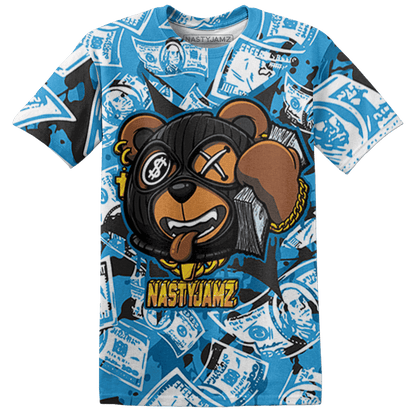 Powder Blue 9s T Shirt Match Money Motive BER 3D All-Over Print - NastyJamz