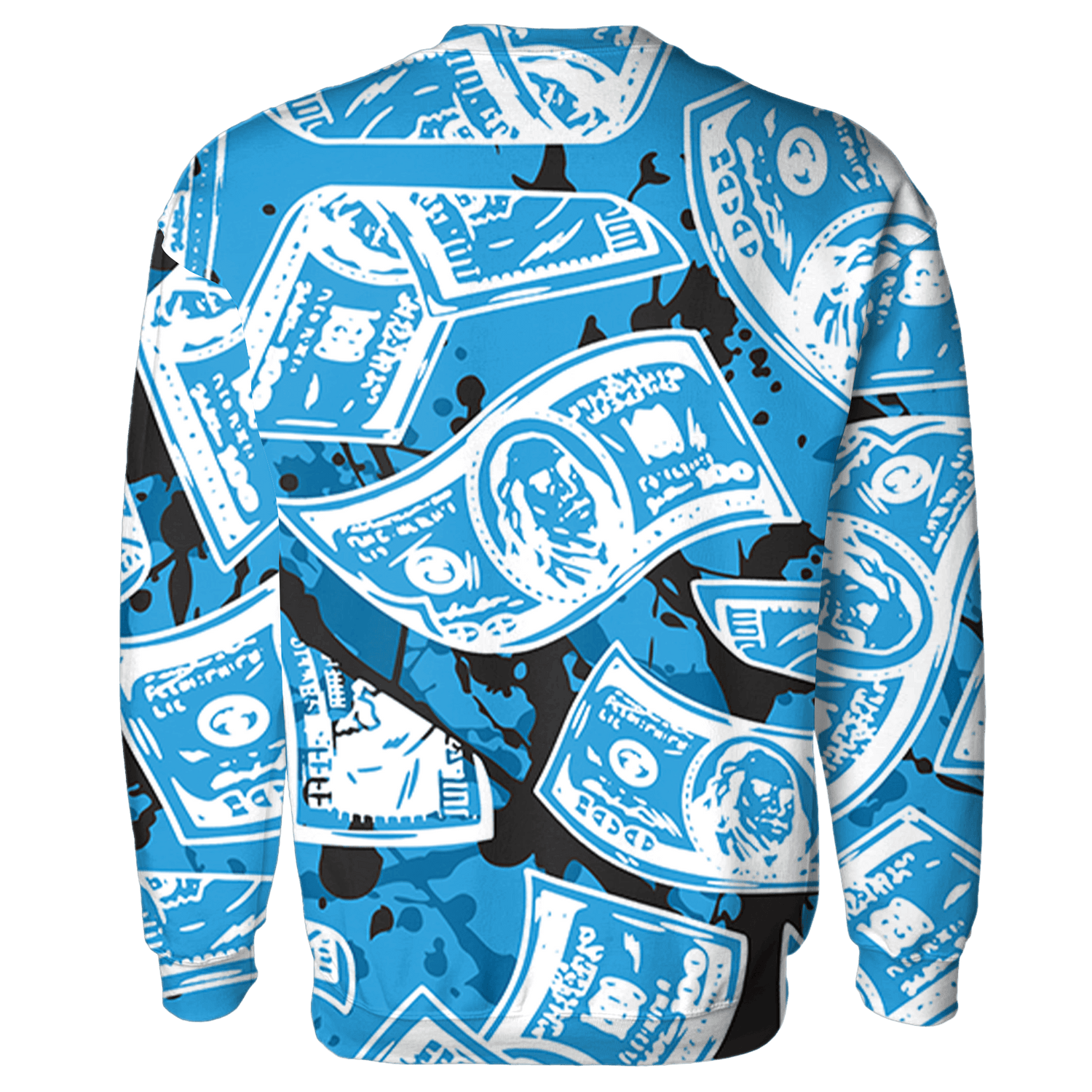 Powder Blue 9s Sweatshirt Match Money Motive BER 3D All-Over Print - NastyJamz