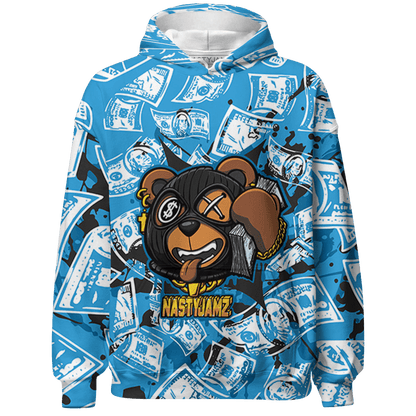 Powder Blue 9s Hoodie Match Money Motive BER 3D All-Over Print - NastyJamz