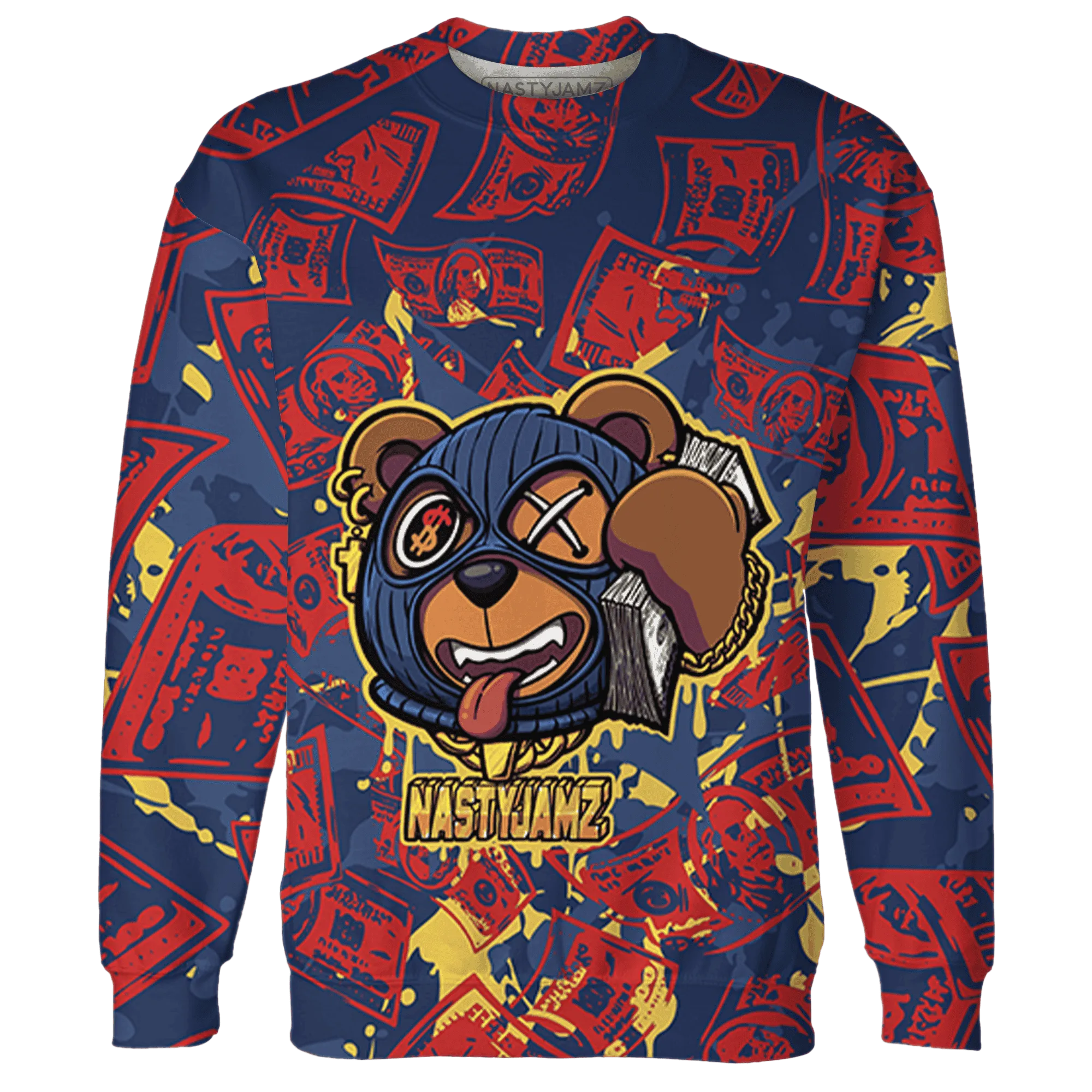 VaporMax-Air-Plus-Midnight-Navy-Gold-Black-Sweatshirt-Match-Money-Motive-BER-3D
