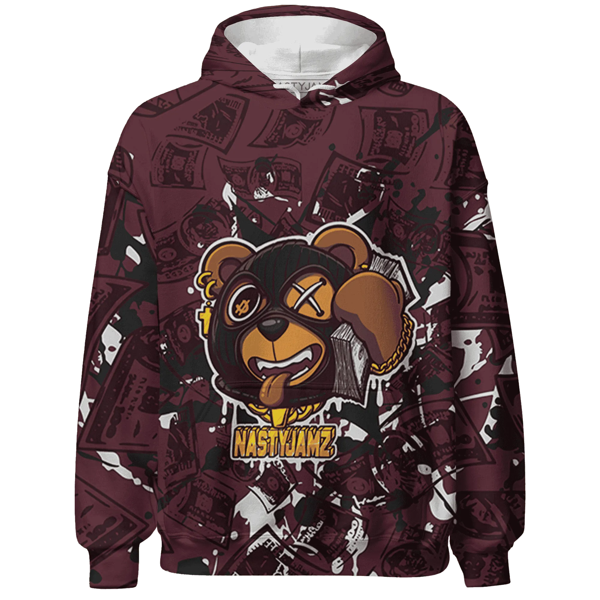 VaporMax-Night-Maron-Burgundy-Hoodie-Match-Money-Motive-BER-3D
