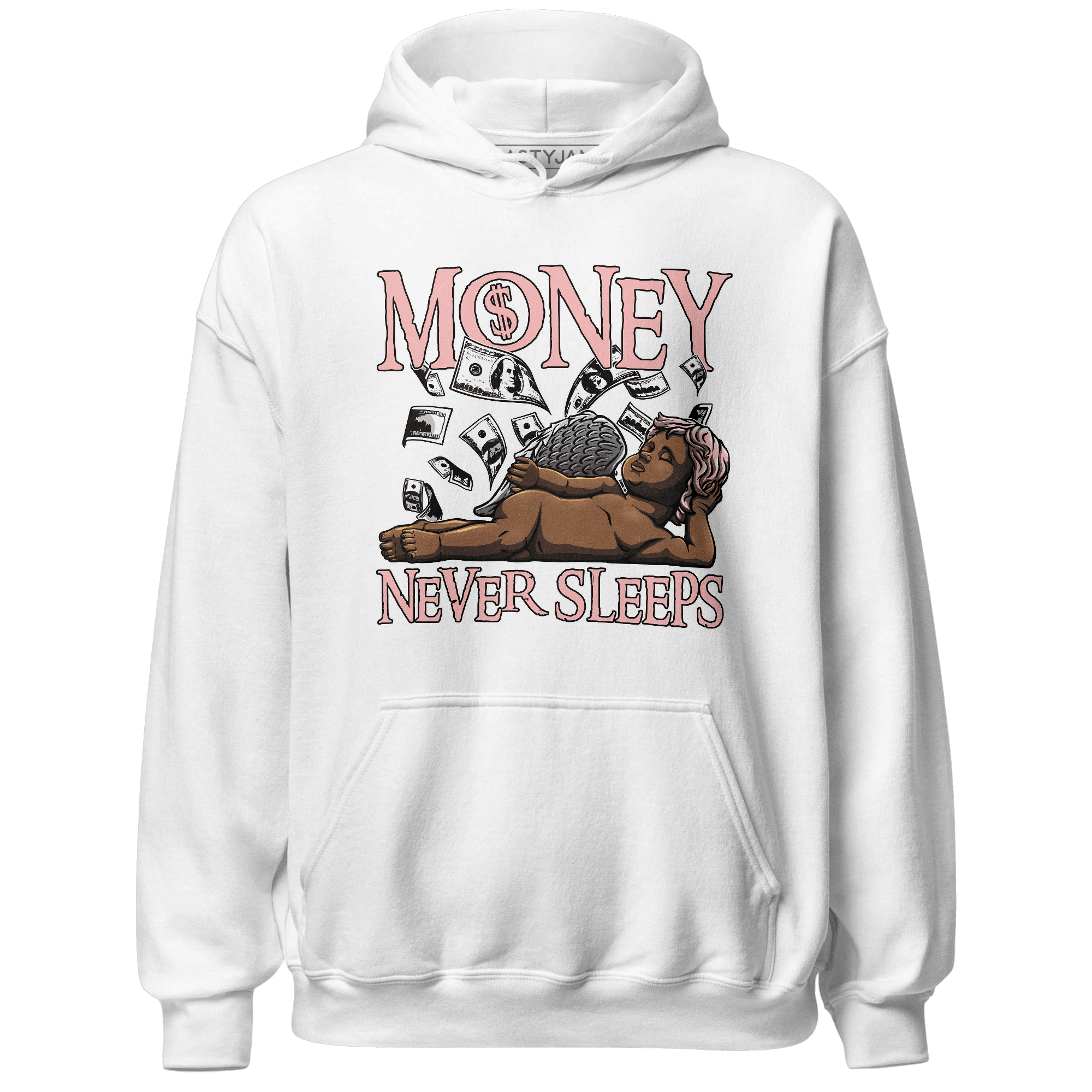 Low Legend Pink 11s Hoodie Match Money Never Sleeps - NastyJamz