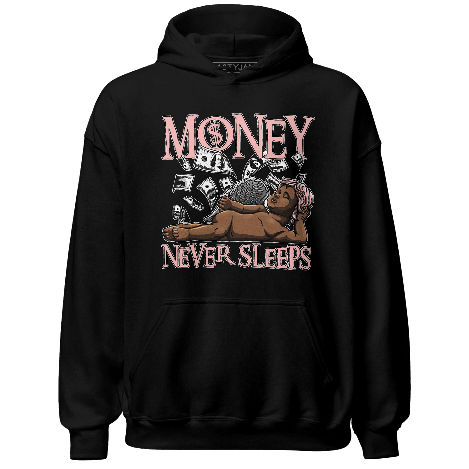 Low Legend Pink 11s Hoodie Match Money Never Sleeps - NastyJamz