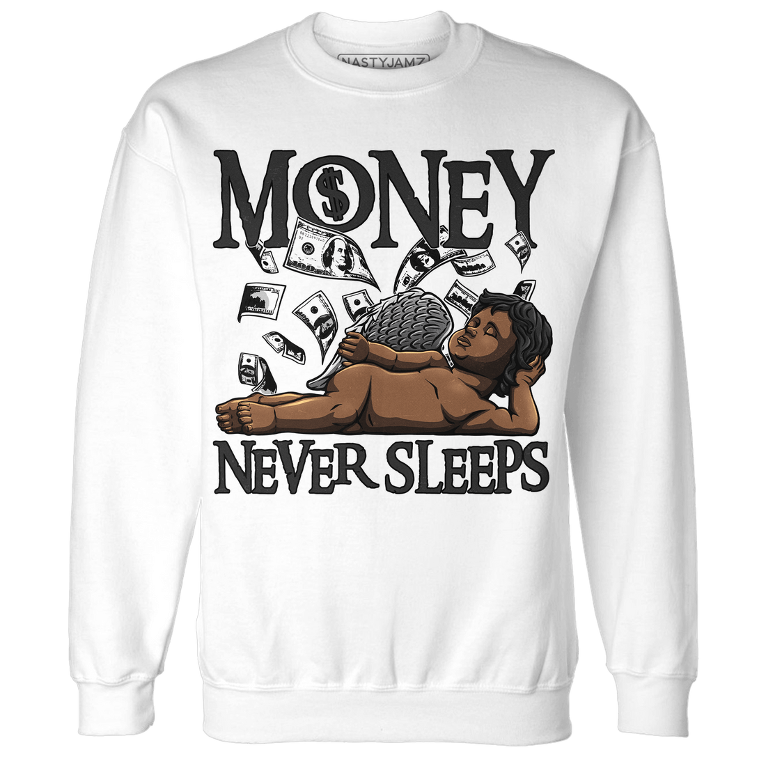 Low Space Jamz 11s Sweatshirt Match Money Never Sleeps - NastyJamz