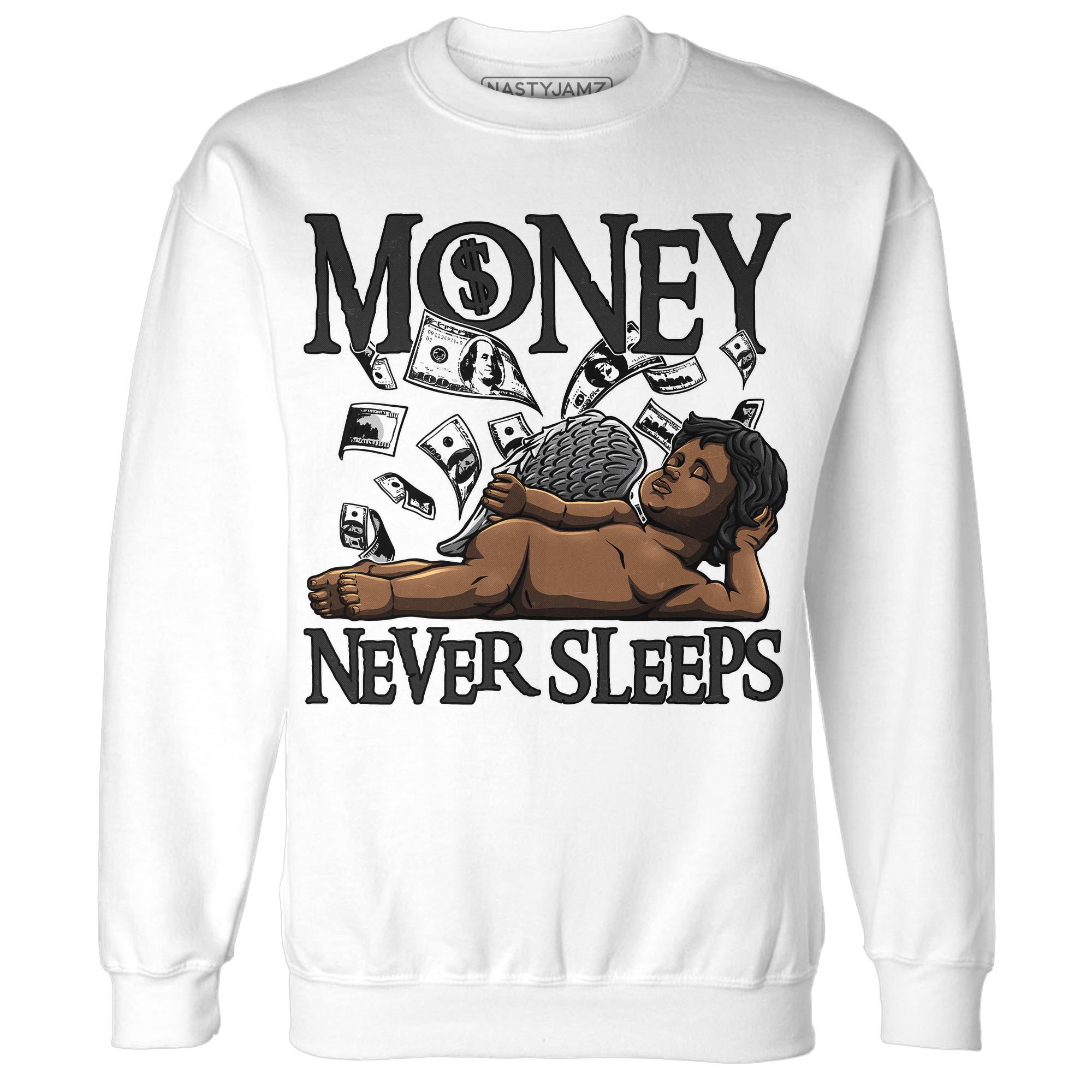 Low Space Jamz 11s Sweatshirt Match Money Never Sleeps - NastyJamz