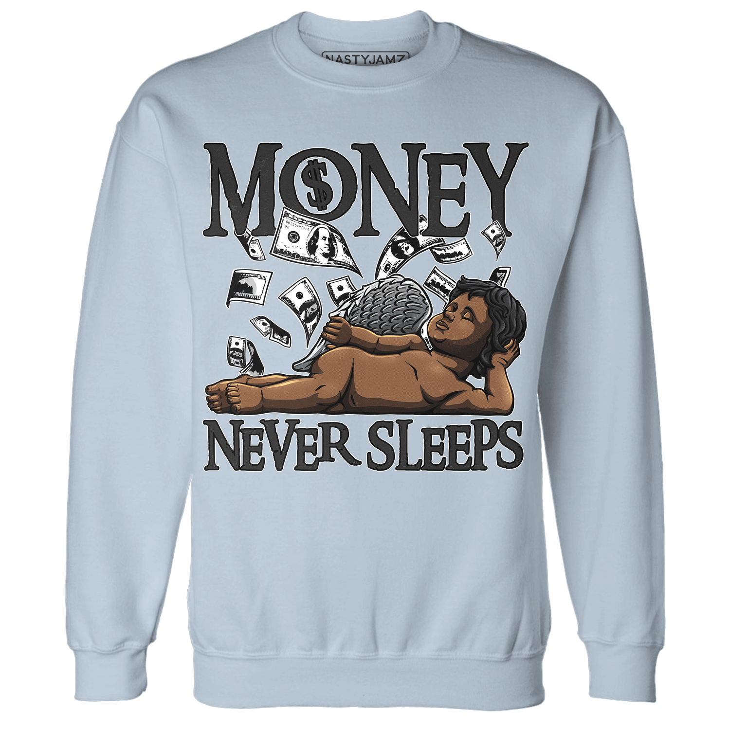 Low Space Jamz 11s Sweatshirt Match Money Never Sleeps - NastyJamz
