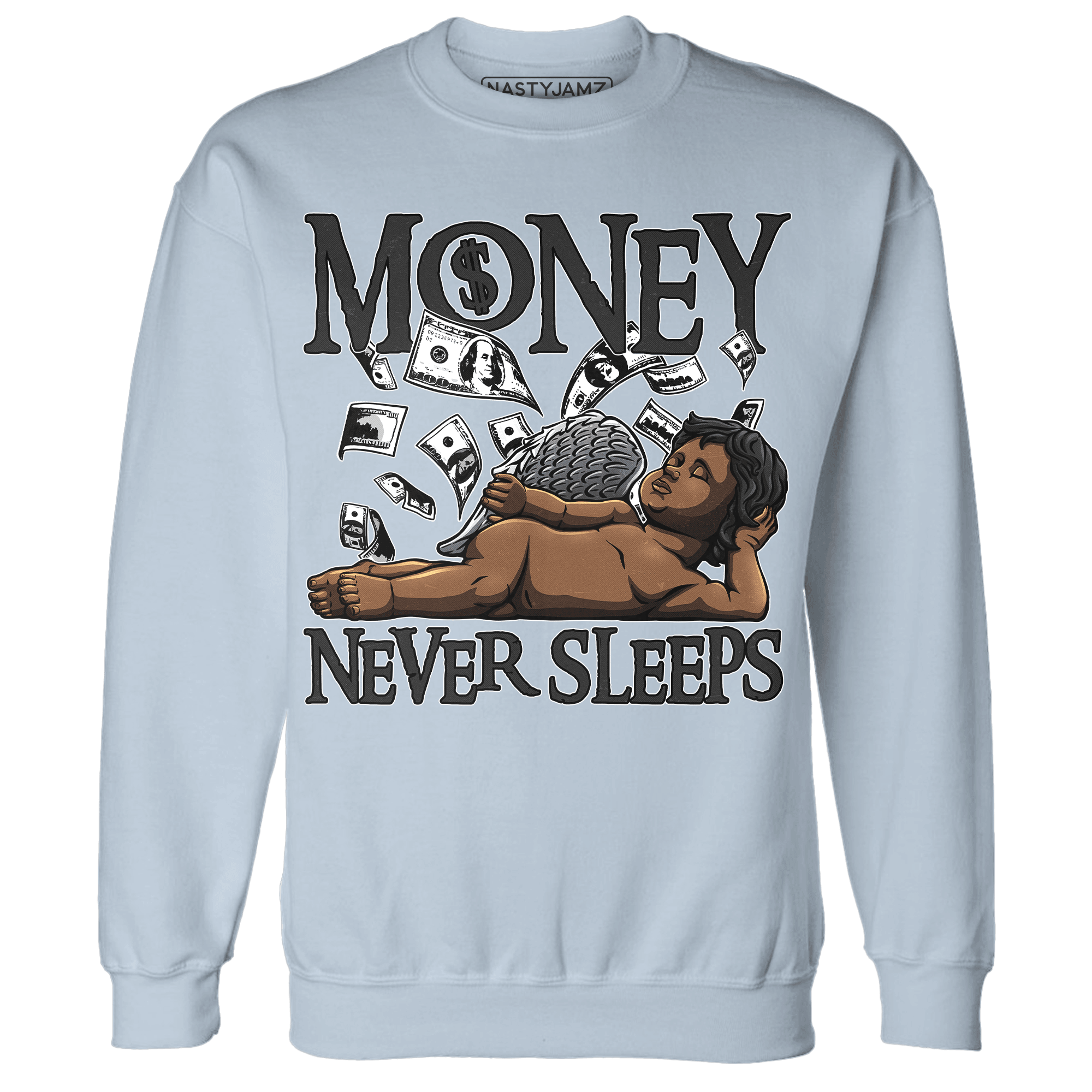 Low Space Jamz 11s Sweatshirt Match Money Never Sleeps - NastyJamz