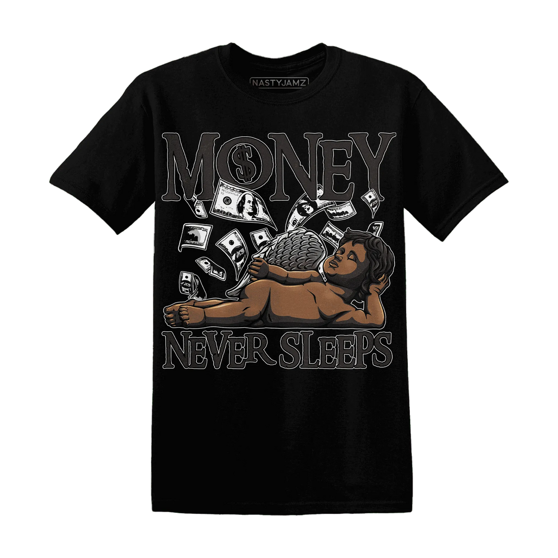 Low-Space-Jamz-11s-T-Shirt-Match-Money-Never-Sleeps