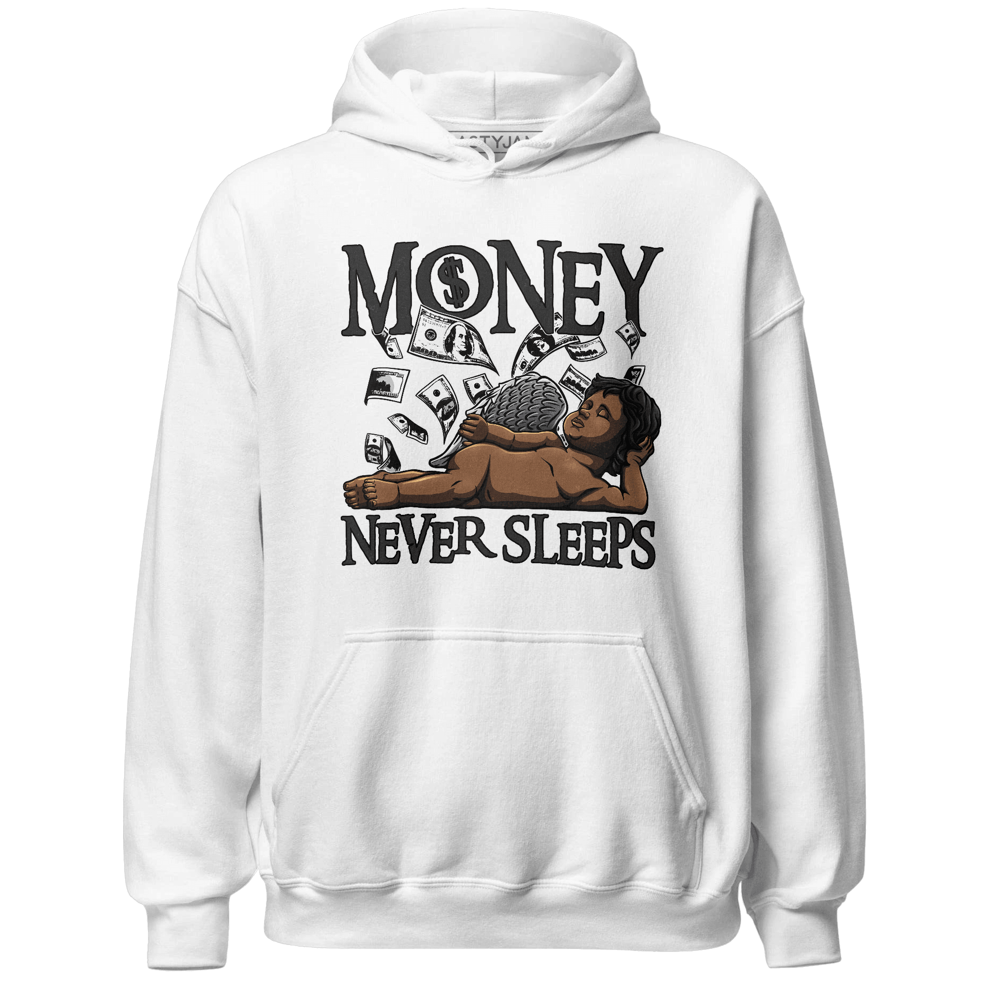 Low Space Jamz 11s Hoodie Match Money Never Sleeps - NastyJamz