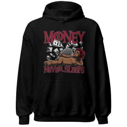 Retro Red Taxi 12s Hoodie Match Money Never Sleeps - NastyJamz
