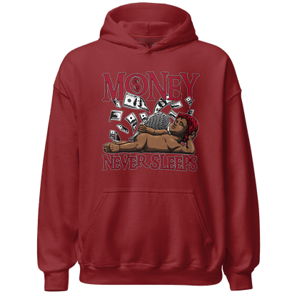Retro Red Taxi 12s Hoodie Match Money Never Sleeps - NastyJamz