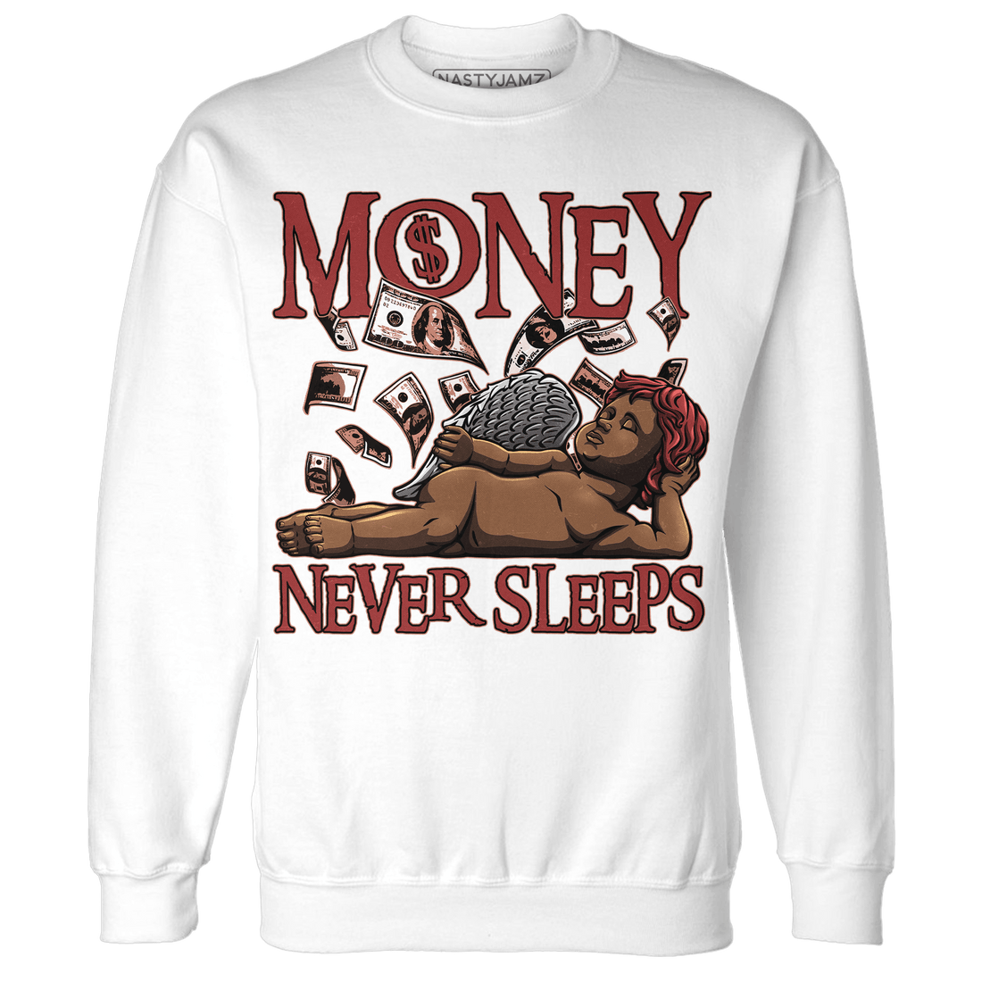 Dune Red 13s Sweatshirt Match Money Never Sleeps - NastyJamz