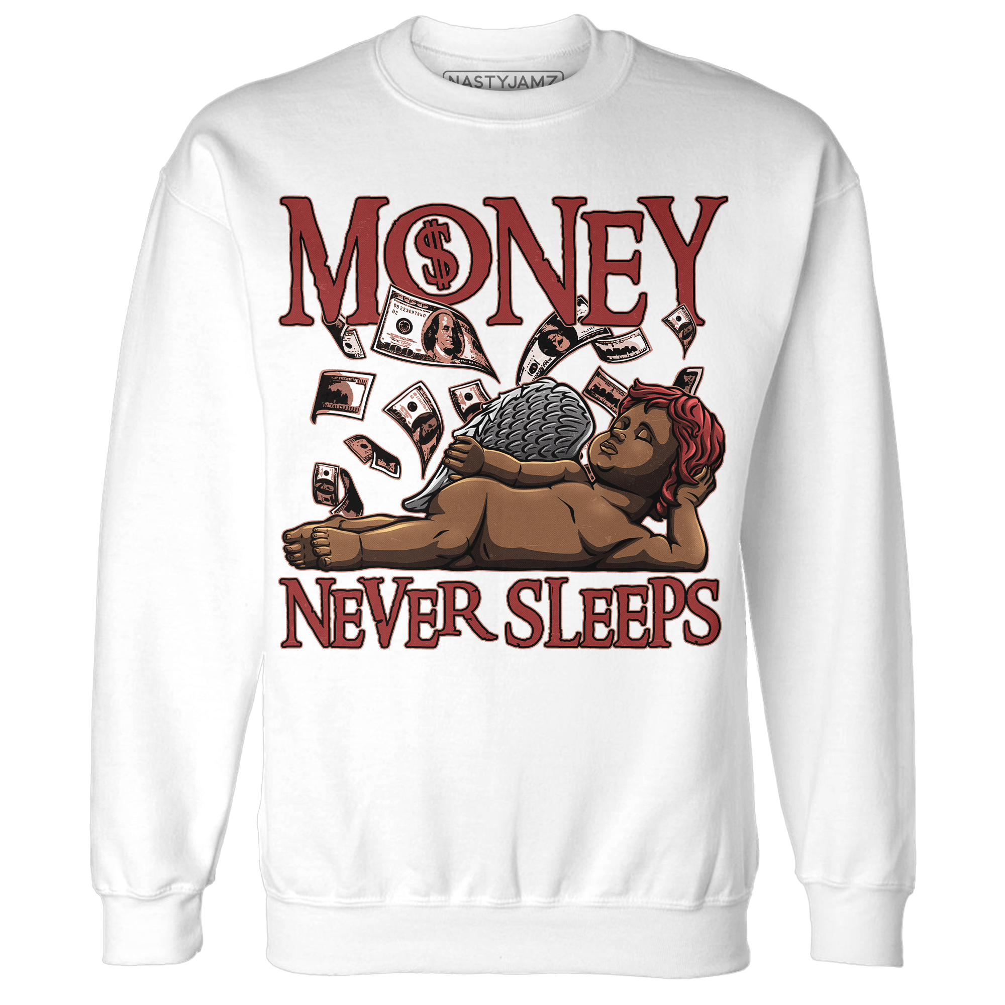 Dune Red 13s Sweatshirt Match Money Never Sleeps - NastyJamz