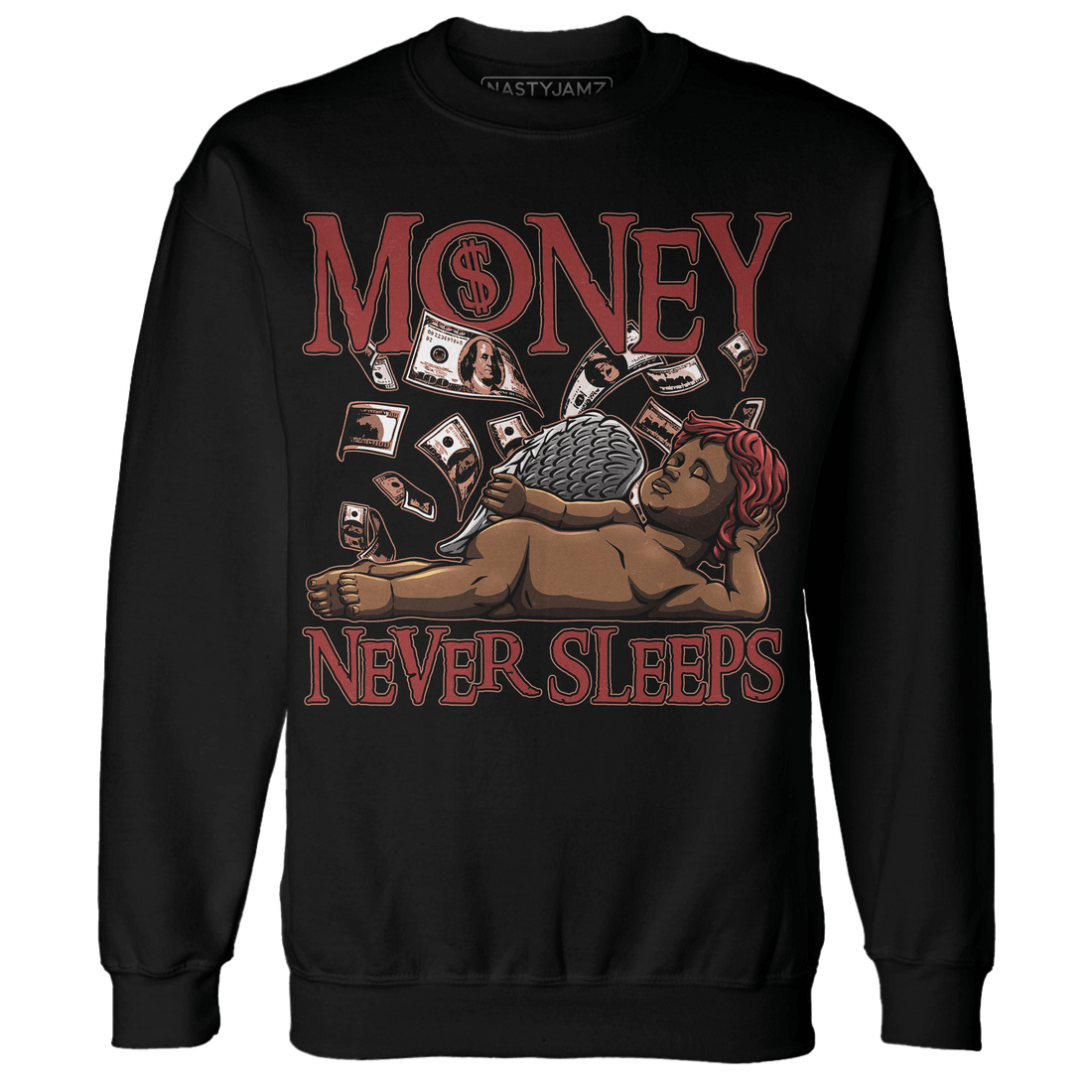 Dune Red 13s Sweatshirt Match Money Never Sleeps - NastyJamz