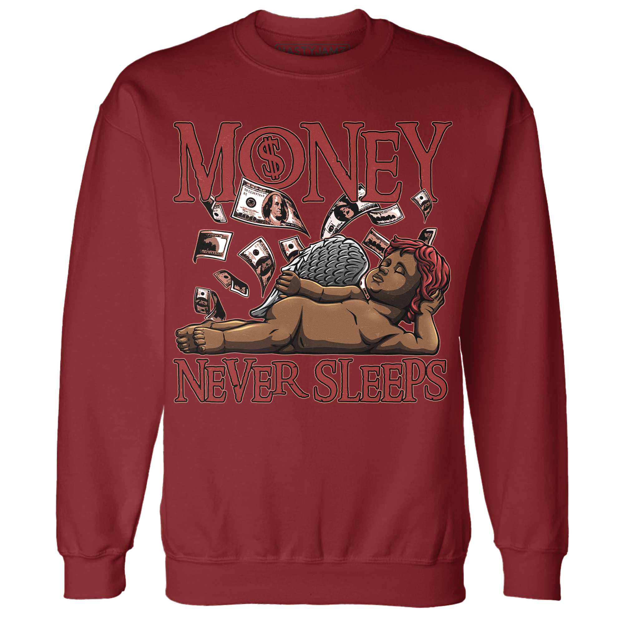 Dune Red 13s Sweatshirt Match Money Never Sleeps - NastyJamz