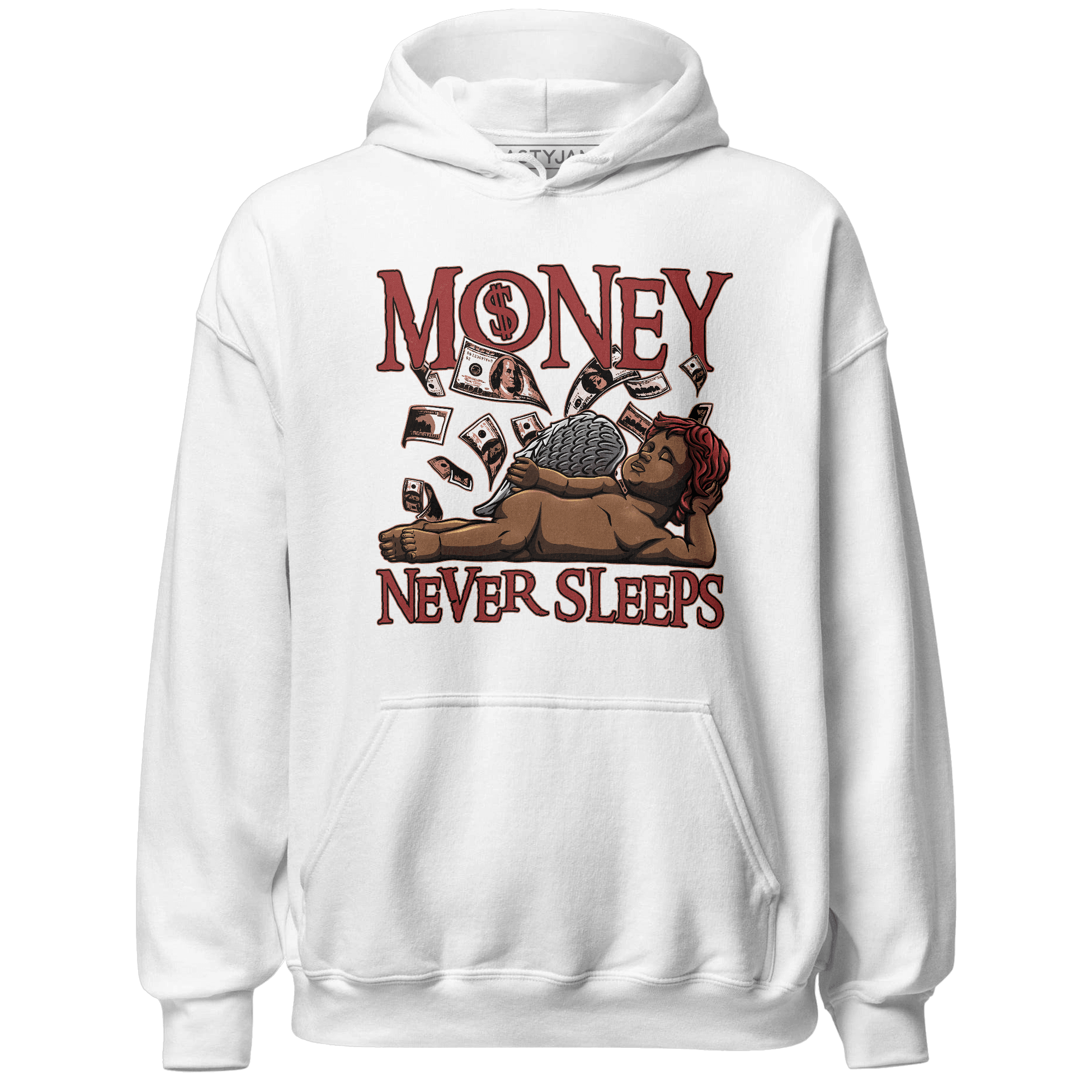 Dune Red 13s Hoodie Match Money Never Sleeps - NastyJamz