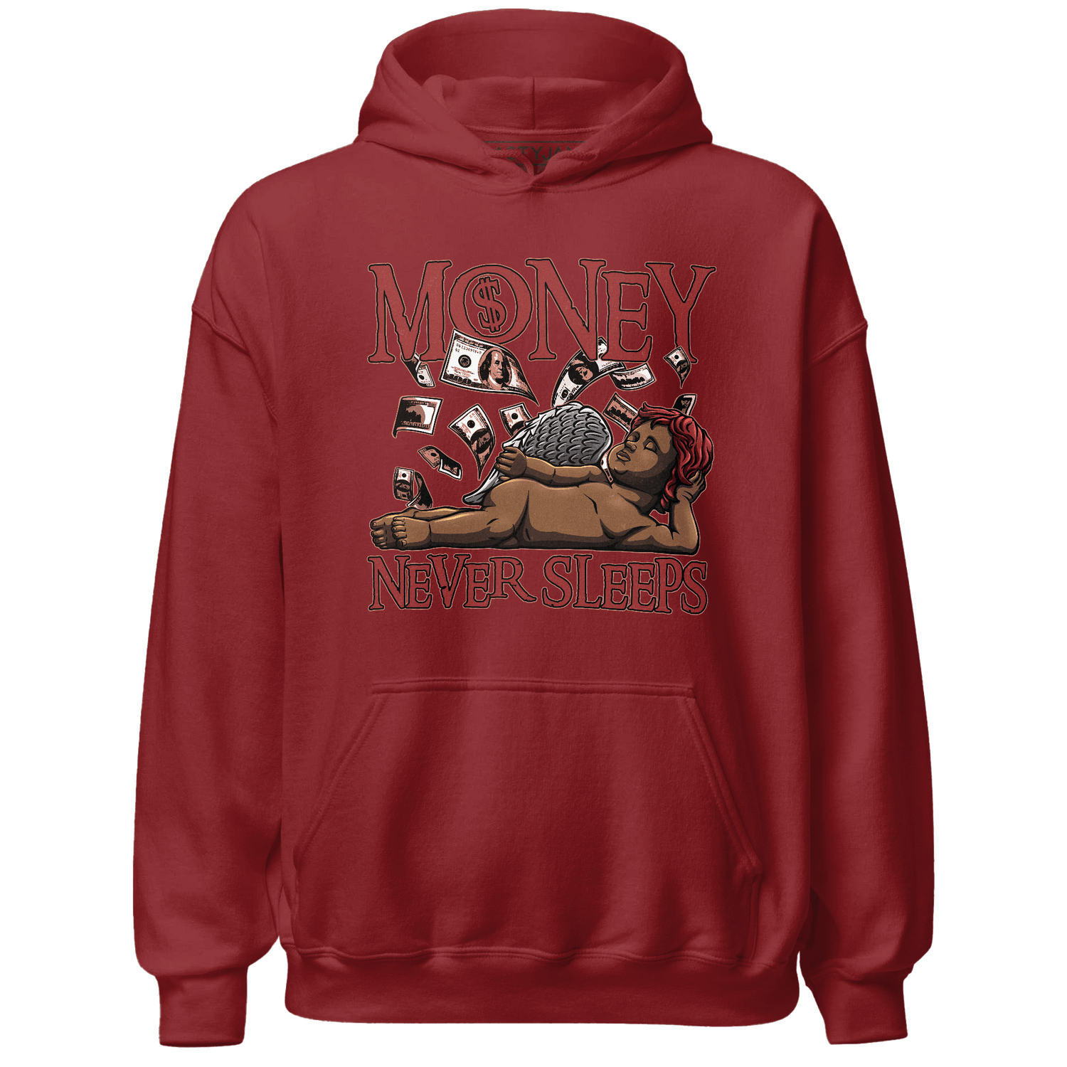 Dune Red 13s Hoodie Match Money Never Sleeps - NastyJamz