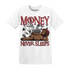 Black-Toe-Reimagined-Red-White-1s-NastyJamz-T-Shirt-Match-Money-Never-Sleeps