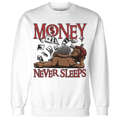 Black-Toe-Reimagined-Red-White-1s-NastyJamz-Sweatshirt-Match-Money-Never-Sleeps