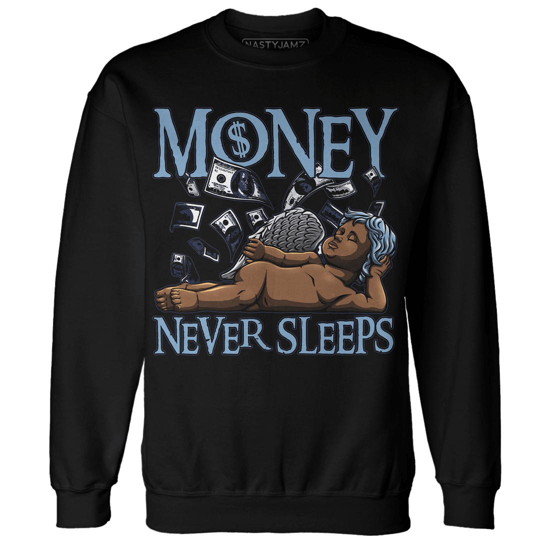 First In Flight 1s Sweatshirt Match Money Never Sleeps - NastyJamz