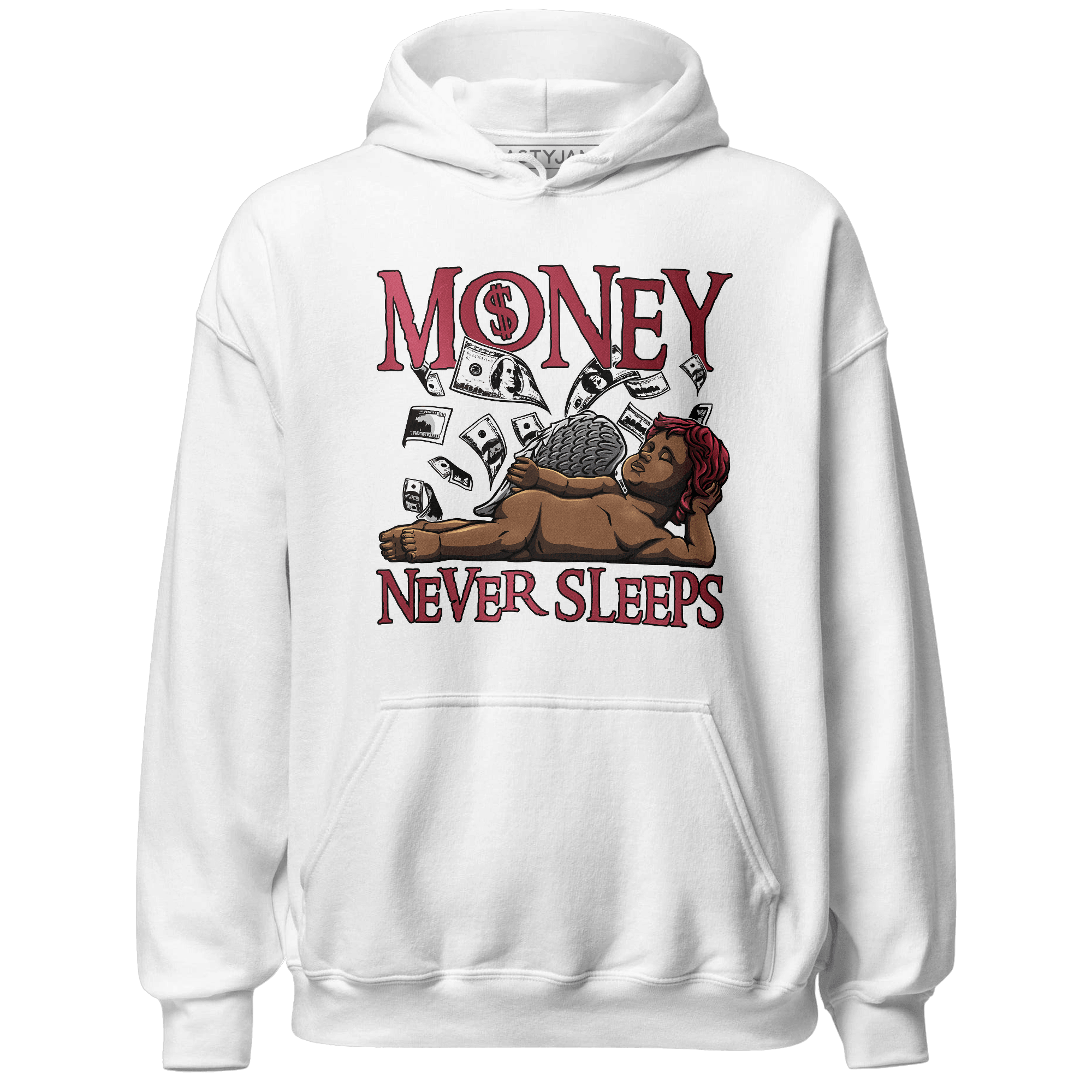 High 85 Metallic Burgundy 1s Hoodie Match Money Never Sleeps - NastyJamz