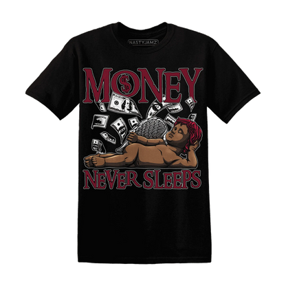 High-White-Team-Red-1s-T-Shirt-Match-Money-Never-Sleeps