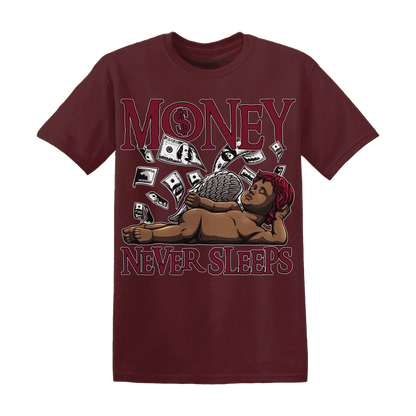 High-White-Team-Red-1s-T-Shirt-Match-Money-Never-Sleeps
