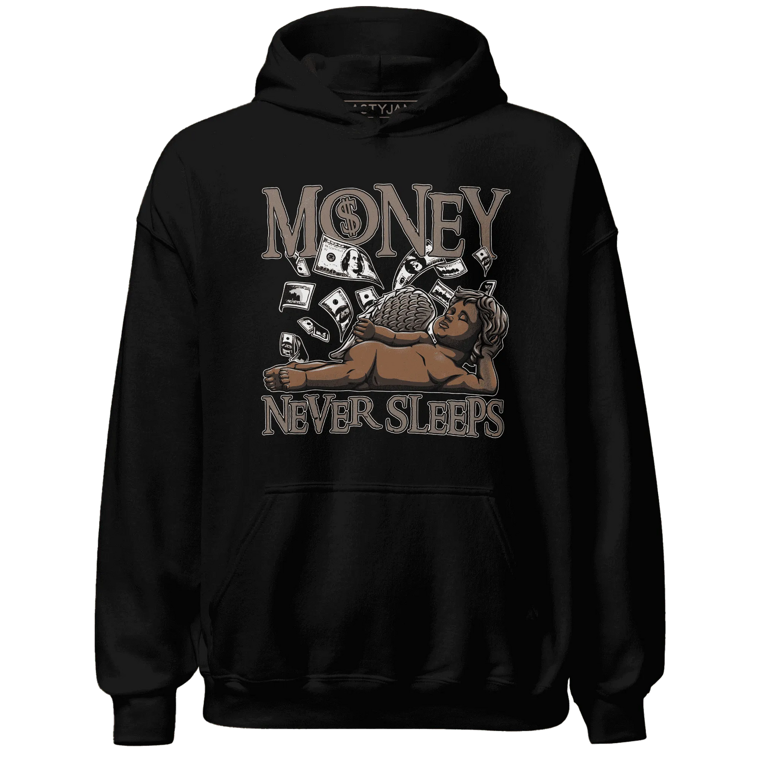 NastyJamz-Low-Mocha-1s-Hoodie-Match-Money-Never-Sleeps