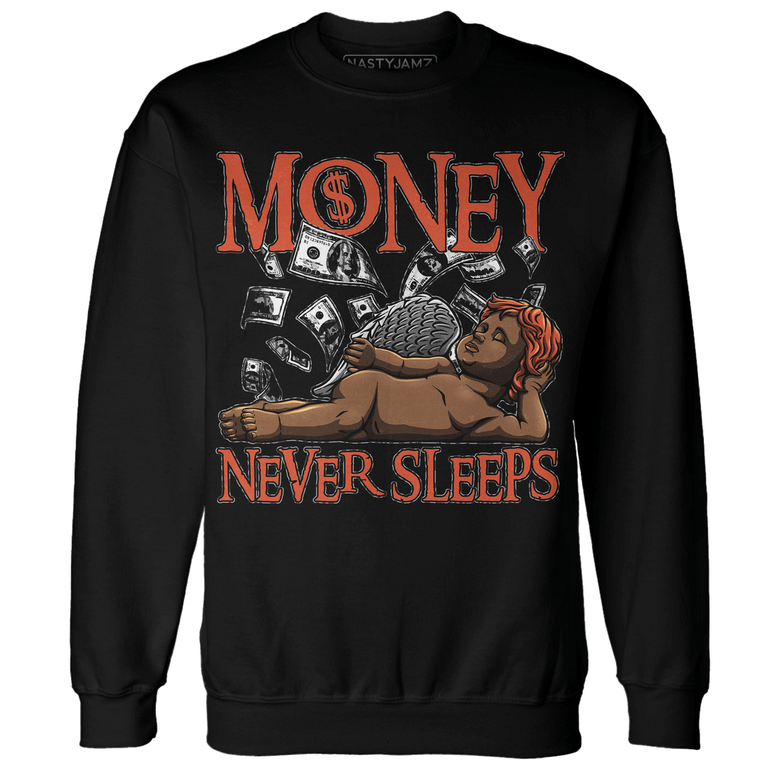 Georgia Peach 3s Sweatshirt Match Money Never Sleeps - NastyJamz