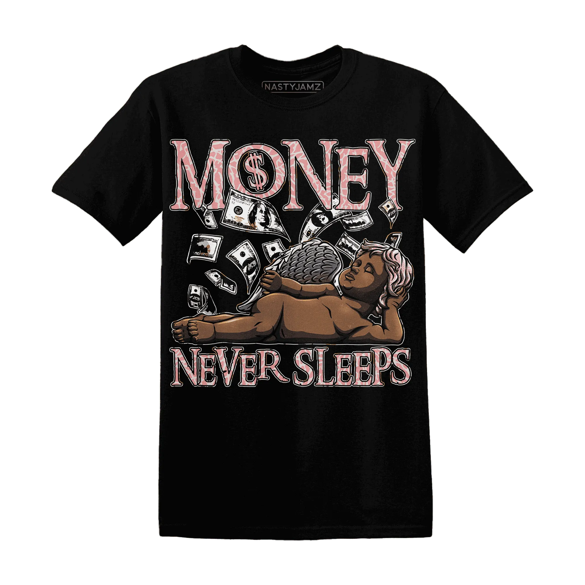 Red-Stardust-3s-T-Shirt-Match-Money-Never-Sleeps