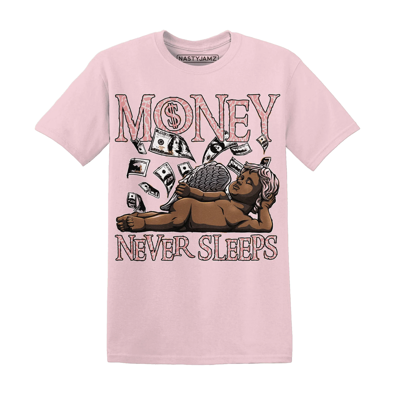 Red-Stardust-3s-T-Shirt-Match-Money-Never-Sleeps