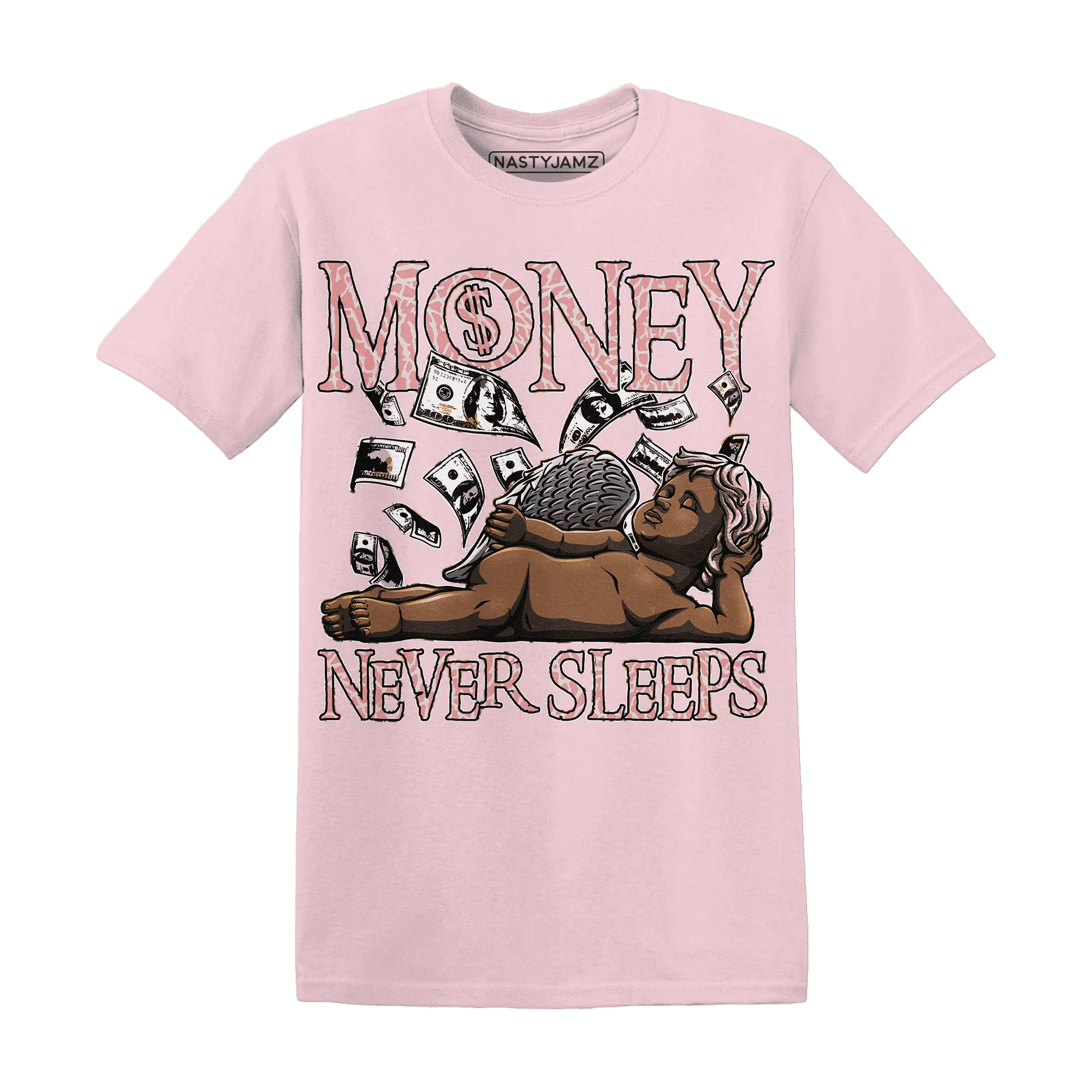 Red-Stardust-3s-T-Shirt-Match-Money-Never-Sleeps