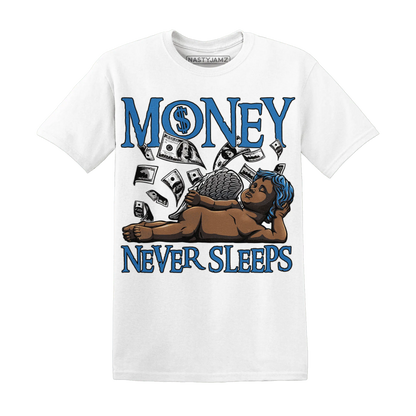 Industrial-Blue-4s-T-Shirt-Match-Money-Never-Sleeps