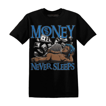 Industrial-Blue-4s-T-Shirt-Match-Money-Never-Sleeps