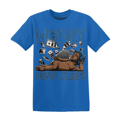 Industrial-Blue-4s-T-Shirt-Match-Money-Never-Sleeps