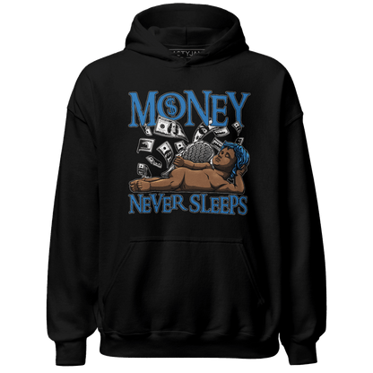 Industrial Blue 4s Hoodie Match Money Never Sleeps - NastyJamz