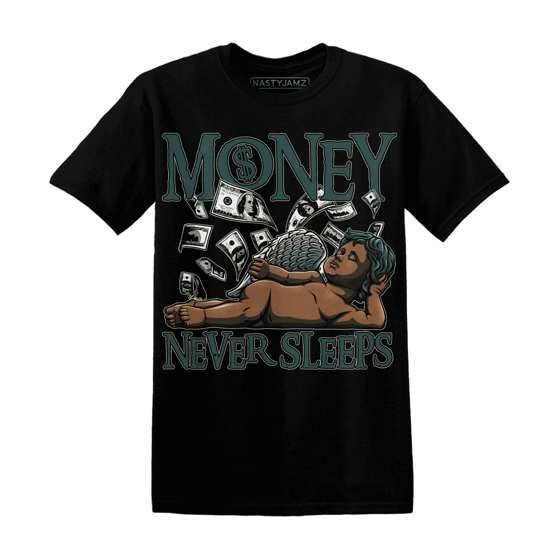 Oxidized-Green-4s-T-Shirt-Match-Money-Never-Sleeps