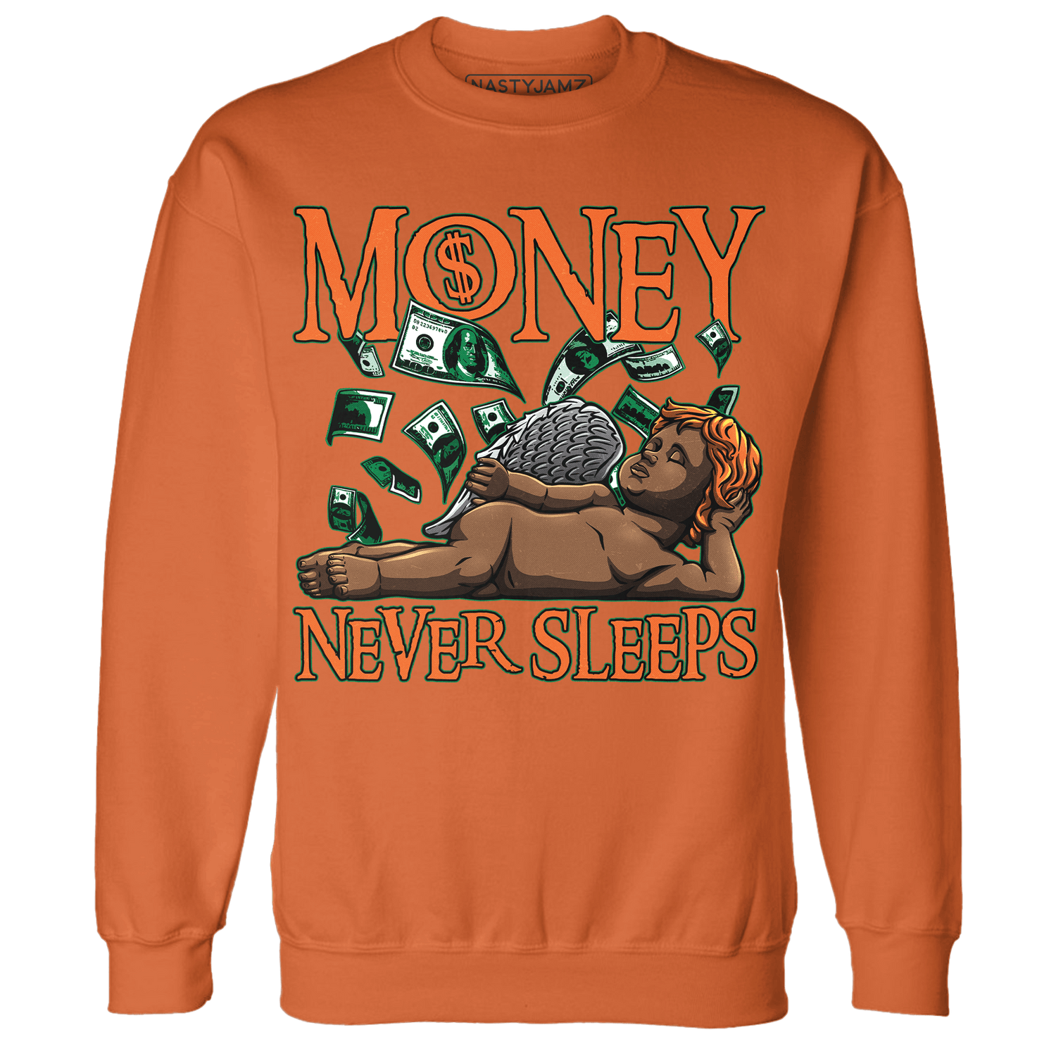 MAM Hurricanes 5s Sweatshirt Match Money Never Sleeps - NastyJamz