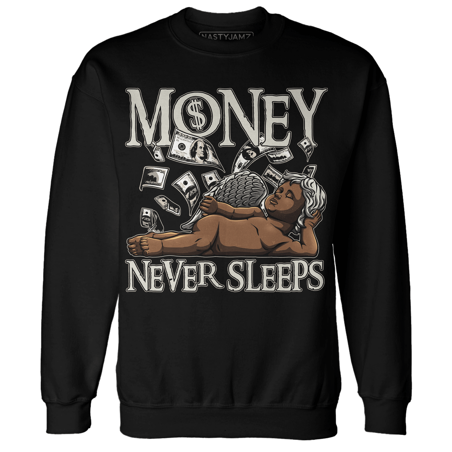 SE Sail 5s Sweatshirt Match Money Never Sleeps - NastyJamz