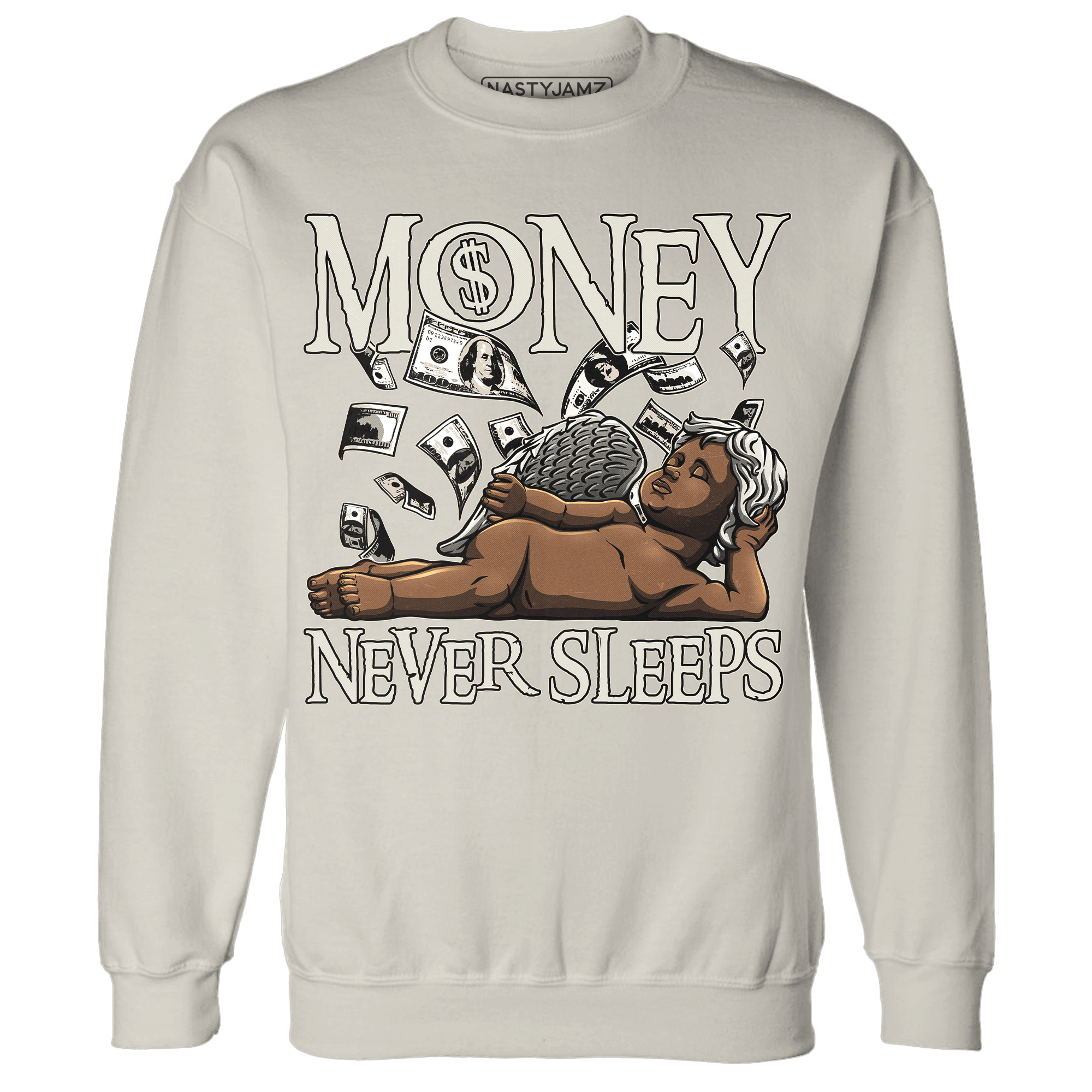 SE Sail 5s Sweatshirt Match Money Never Sleeps - NastyJamz